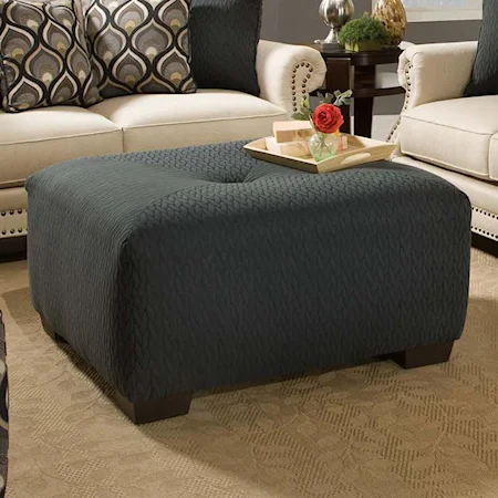 Cocktail Ottoman with Center Seat Tuft